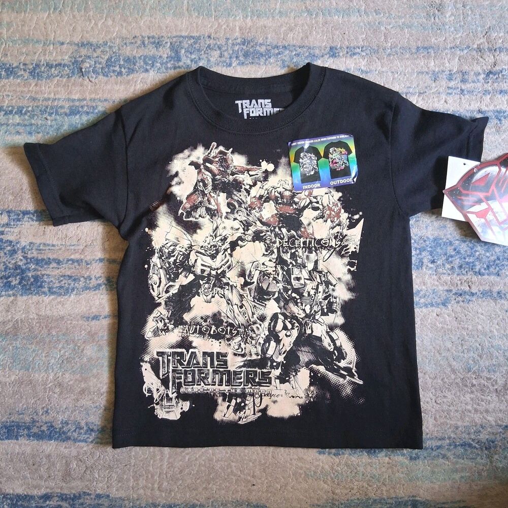 Transformers Dark of the Moon Child Medium Graphic Black Color Sun Change Rare
